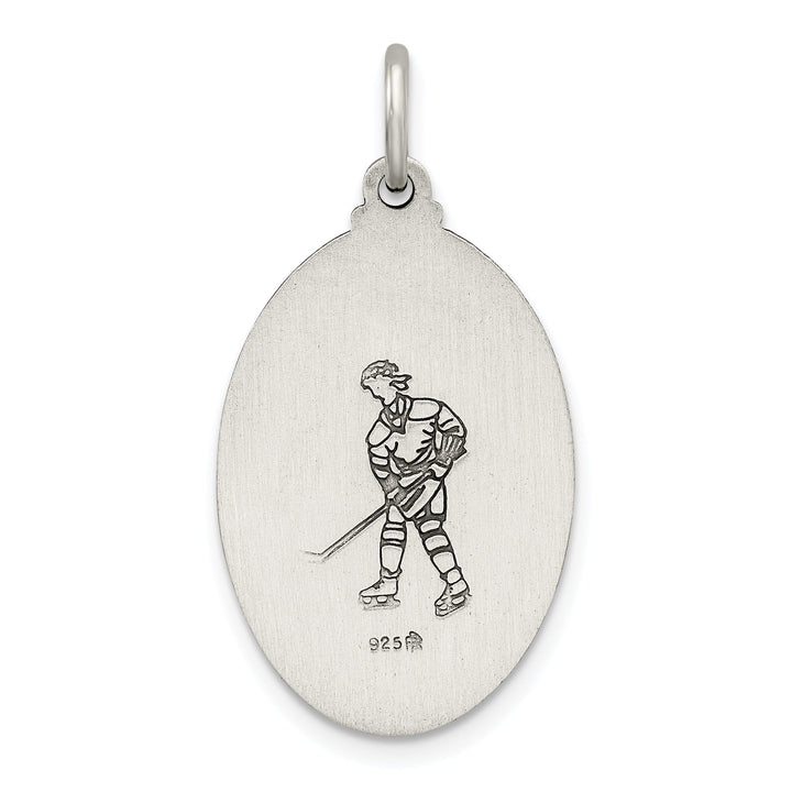 Lovely Rita's Pendants & Charms Sterling Silver St. Christopher Hockey Medal