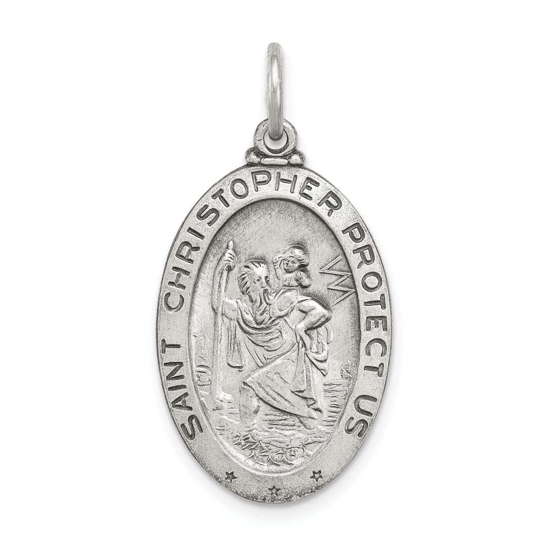 Lovely Rita's Pendants & Charms Sterling Silver St. Christopher Hockey Medal