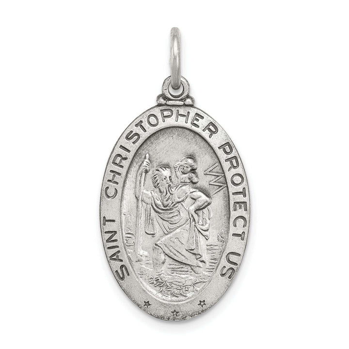 Lovely Rita's Pendants & Charms Sterling Silver St. Christopher Hockey Medal