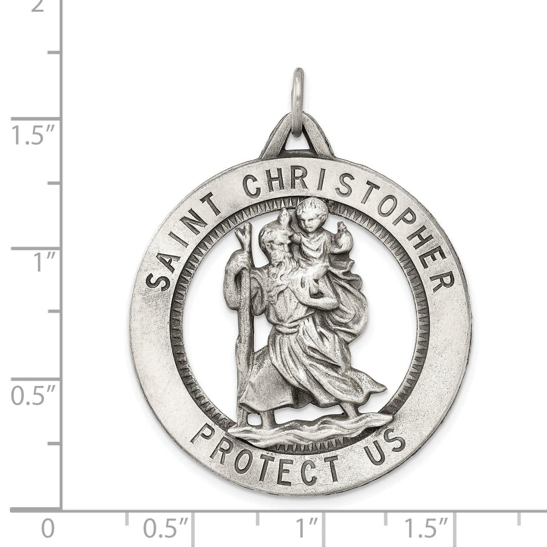 Lovely Rita's Pendants & Charms Sterling Silver St. Christopher Medal