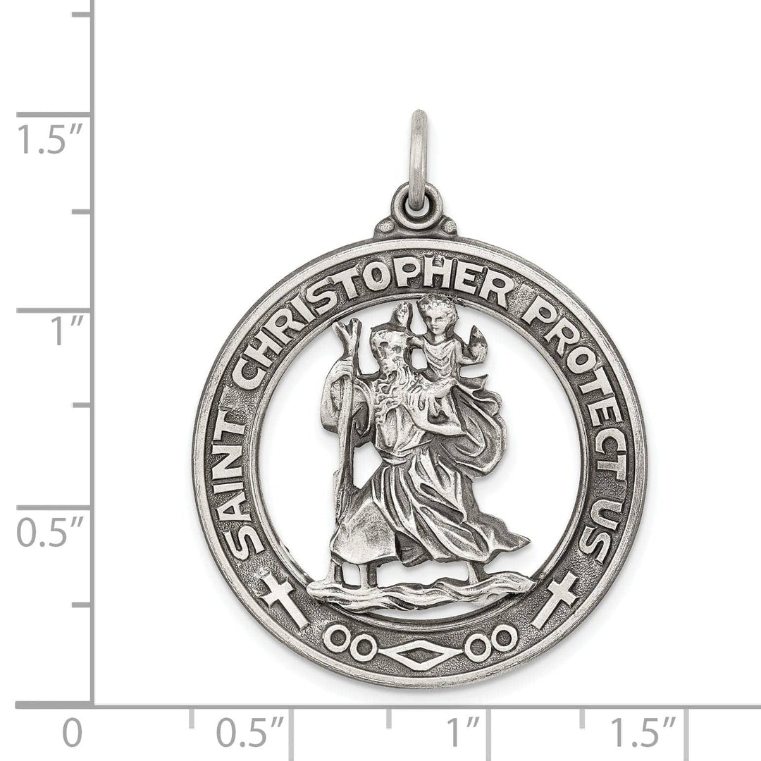 Lovely Rita's Pendants & Charms Sterling Silver St. Christopher Medal