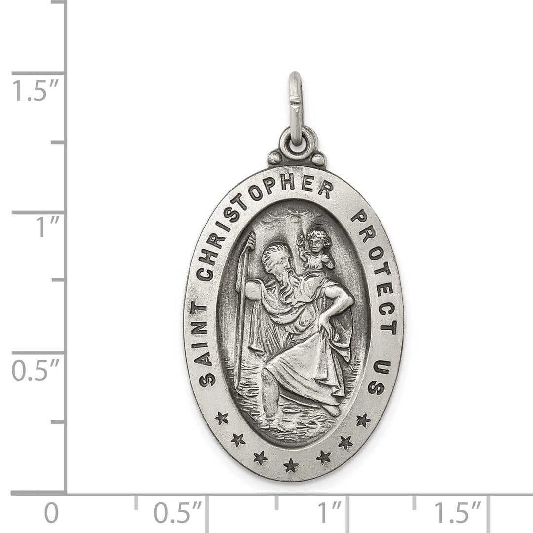 Lovely Rita's Pendants & Charms Sterling Silver St. Christopher Medal