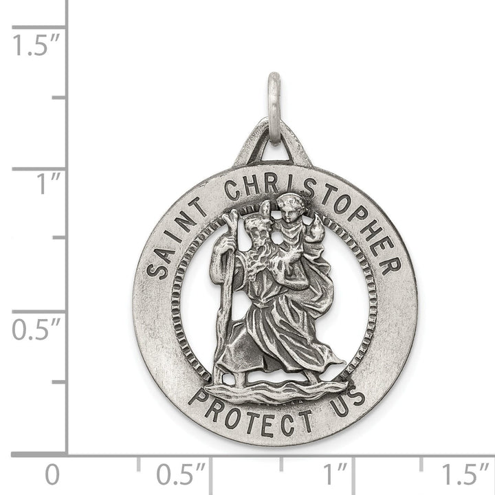 Lovely Rita's Pendants & Charms Sterling Silver St. Christopher Medal Pendant