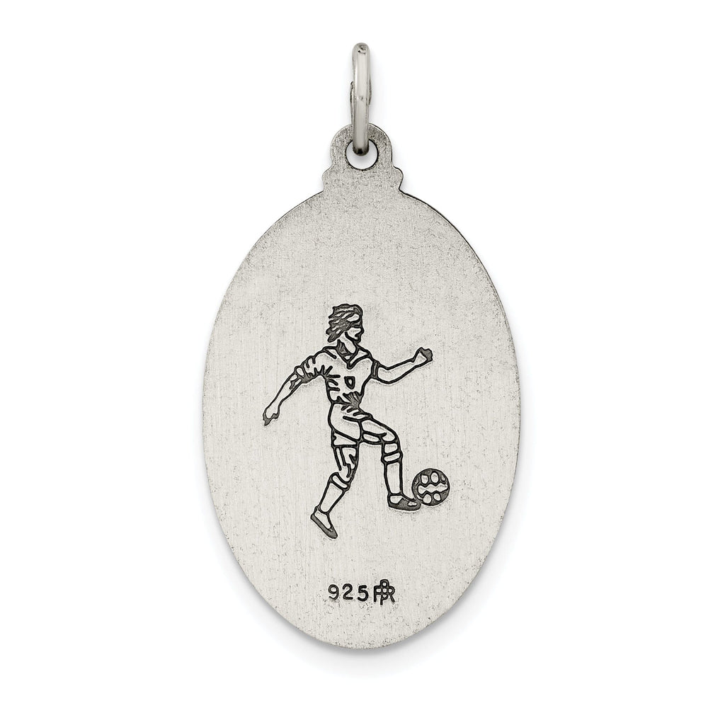 Lovely Rita's Pendants & Charms Sterling Silver St.Christopher Soccer Medal