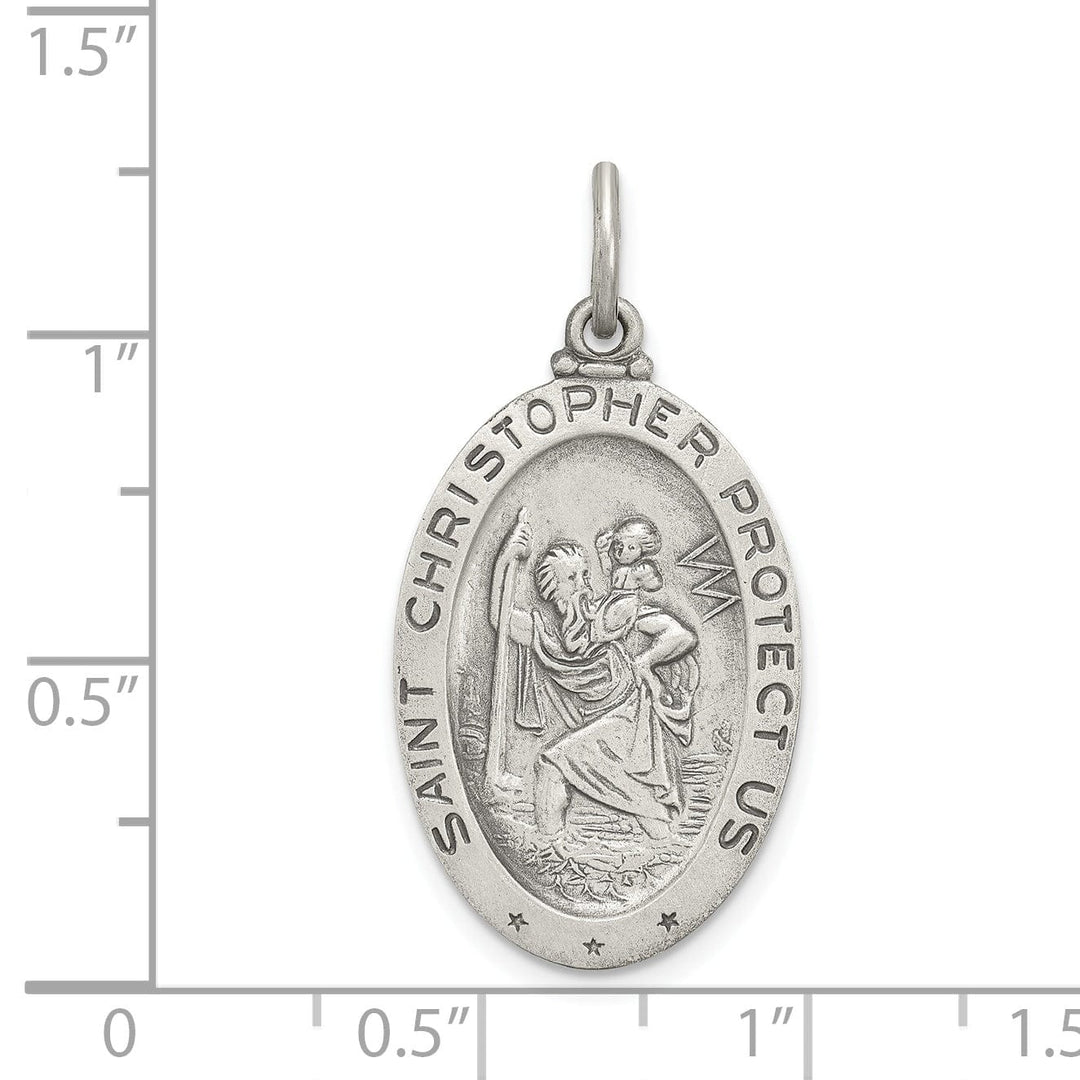 Lovely Rita's Pendants & Charms Sterling Silver St.Christopher Soccer Medal