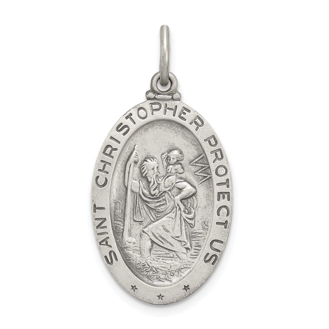 Lovely Rita's Pendants & Charms Sterling Silver St.Christopher Soccer Medal