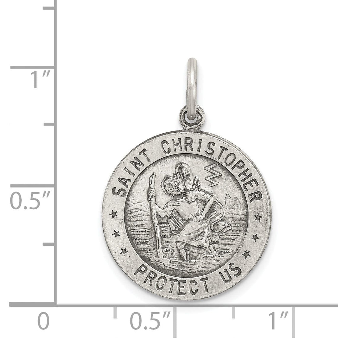 Lovely Rita's Pendants & Charms Sterling Silver St. Christopher Soccer Medal