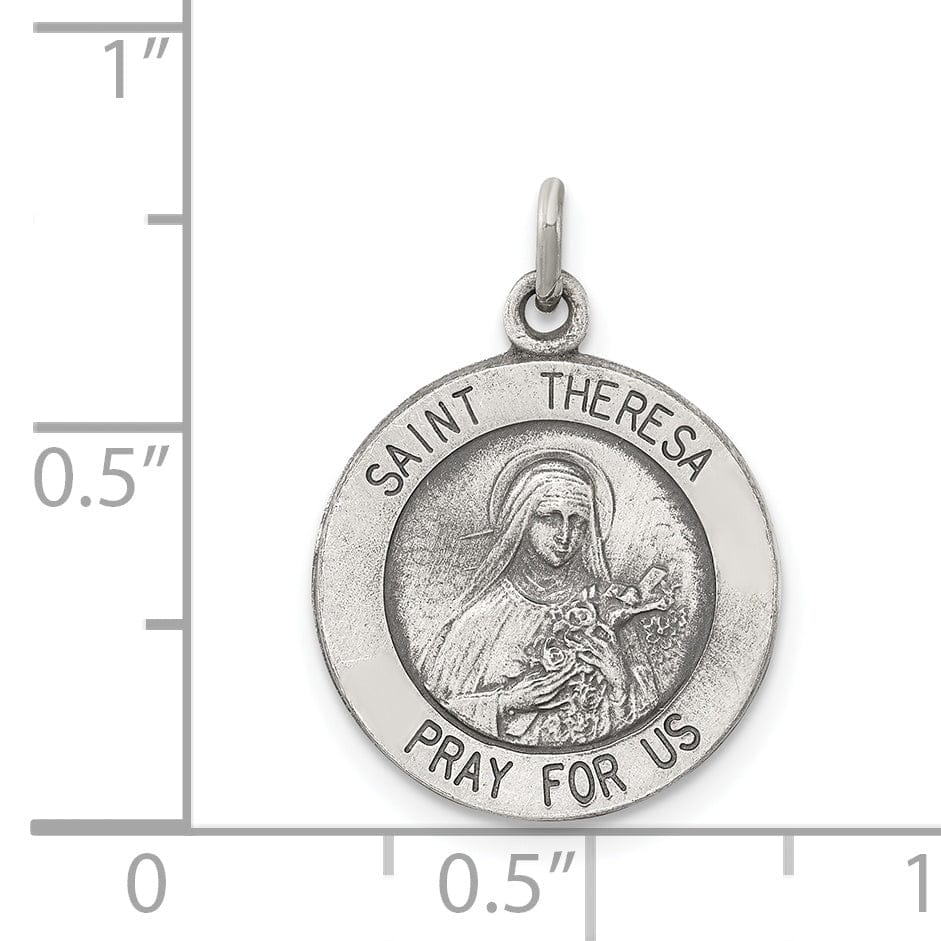 Lovely Rita's Pendants & Charms Sterling Silver St. Theresa Medal