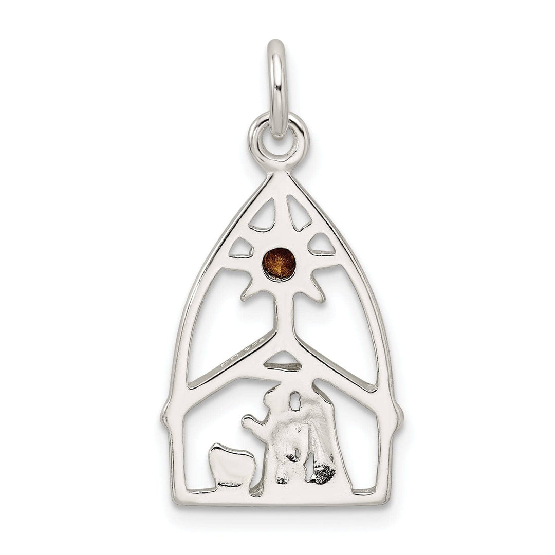 Lovely Rita's Pendants & Charms Sterling Silver Swarovski Crystal Nativity Charm Pendant