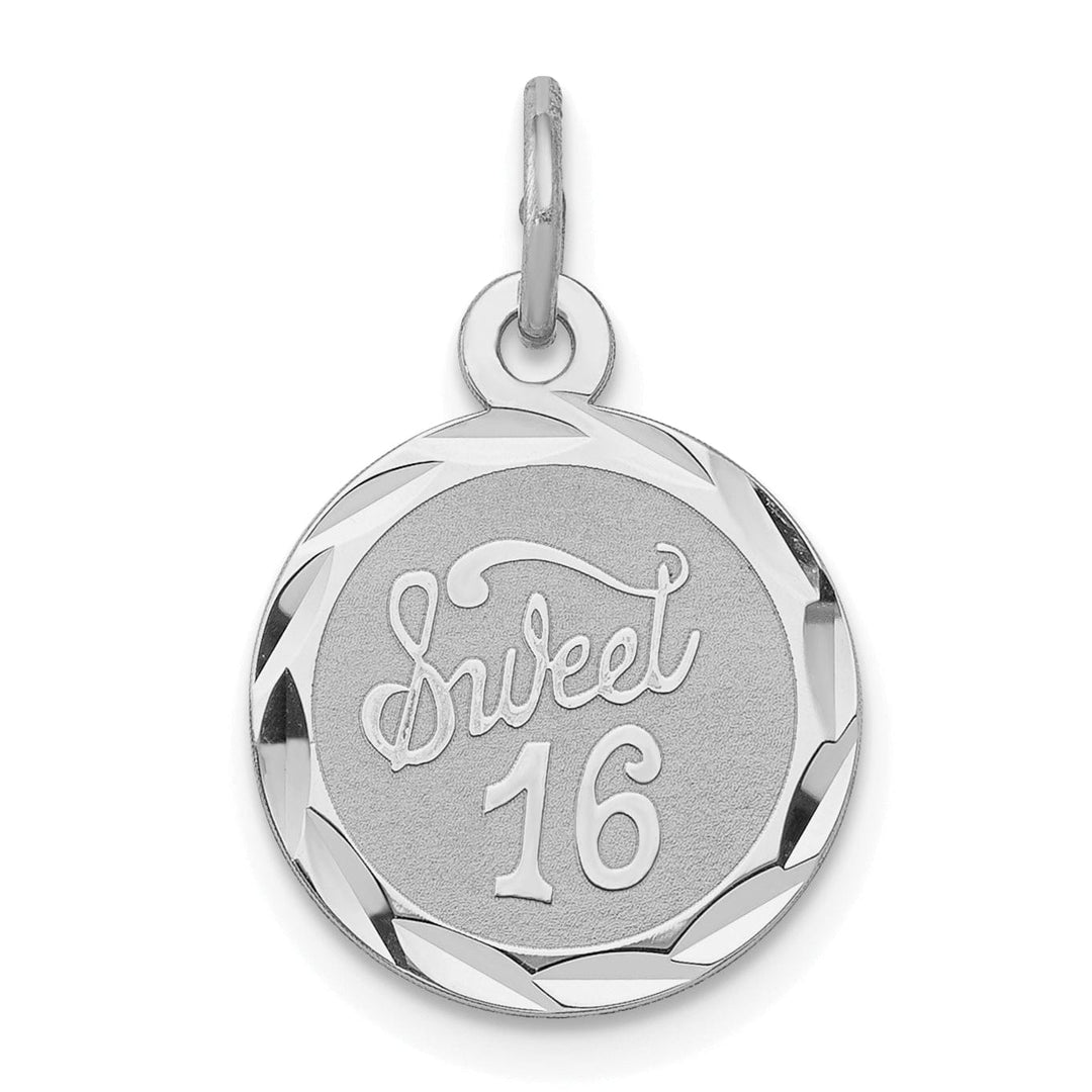 Lovely Rita's Pendants & Charms Sterling Silver Sweet Sixteen Disc Pendant