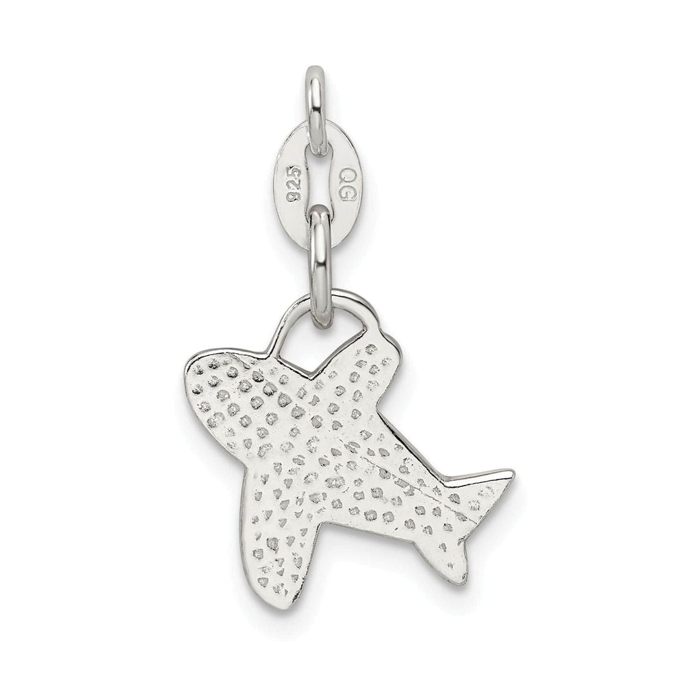 Lovely Rita's Pendants & Charms Sterling Silver Textured Airplane Pendant