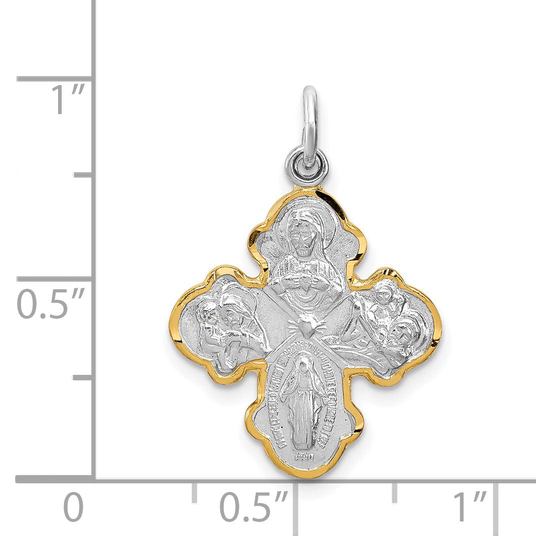 Lovely Rita's Pendants & Charms Sterling Silver Vermeil 4-way Medal