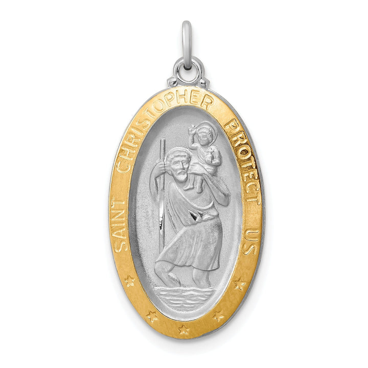 Lovely Rita's Pendants & Charms Sterling Silver Vermeil St. Christopher Medal