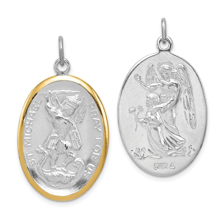 Lovely Rita's Pendants & Charms Sterling Silver Vermeil St. Michael Medal