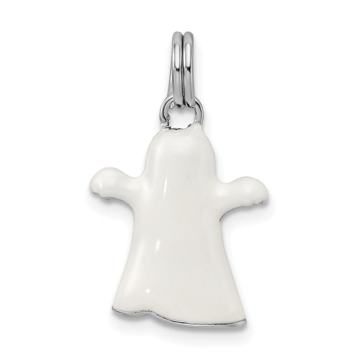 Lovely Rita's Pendants & Charms Sterling Silver White Enamel Ghost Pendant