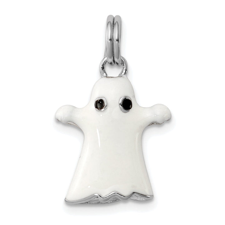 Lovely Rita's Pendants & Charms Sterling Silver White Enamel Ghost Pendant