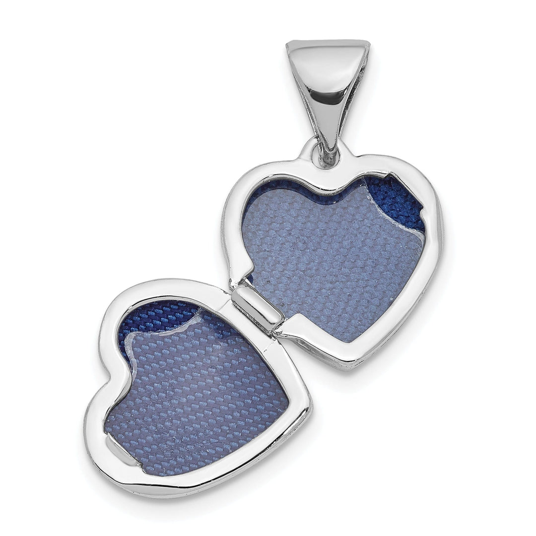 Lovely Rita's Pendants & Charms Sterling Silver Yellow Rhodium 11mm Clover Heart Locket