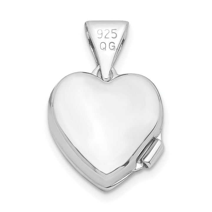 Lovely Rita's Pendants & Charms Sterling Silver Yellow Rhodium 11mm Clover Heart Locket