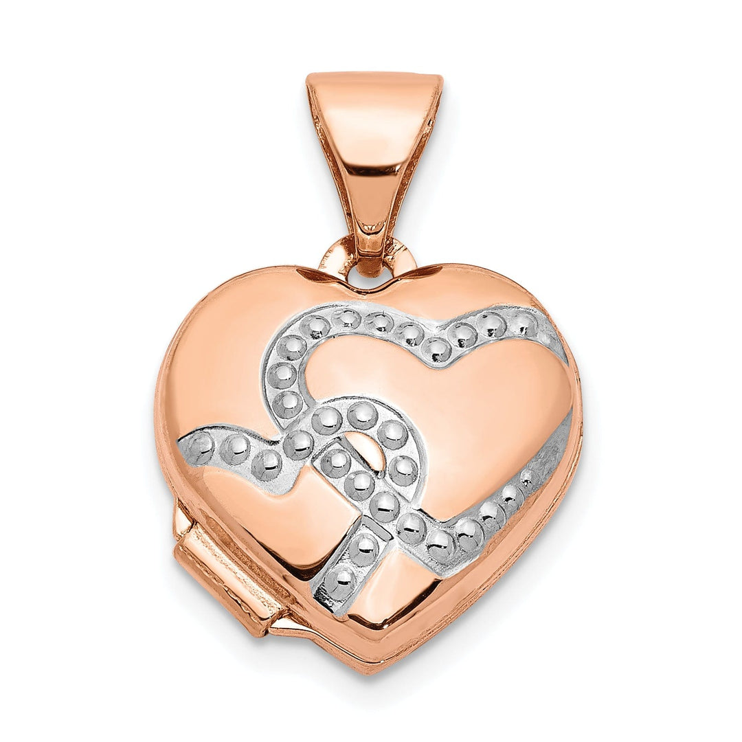 Lovely Rita's Pendants & Charms Two-tone Gold Heart Locket