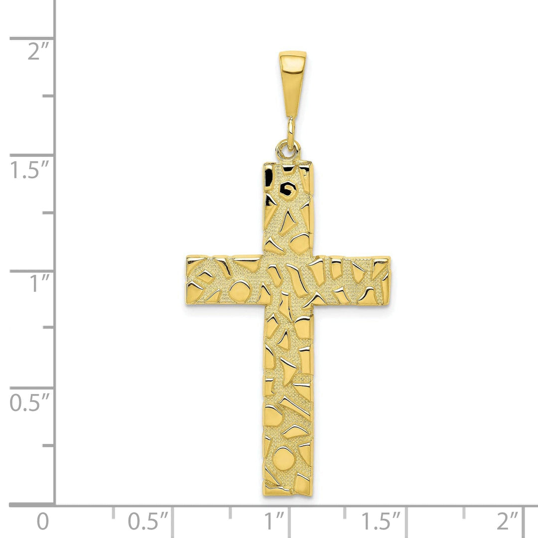 Lovely Rita's Pendants & Charms Yellow Gold Nugget Cross Pendant