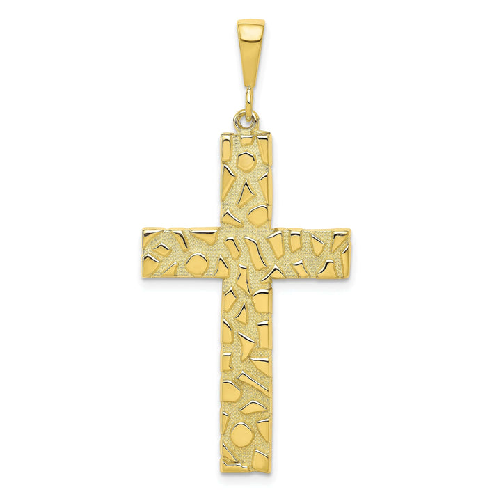 Lovely Rita's Pendants & Charms Yellow Gold Nugget Cross Pendant