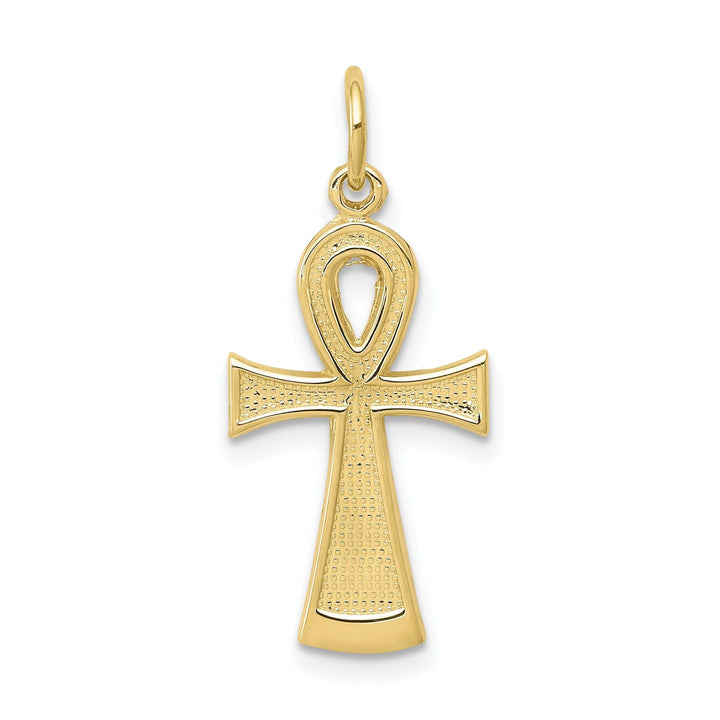 Lovely Rita's Pendants & Charms Yellow Gold Polished Ankh/Egyptian Cross Pendant