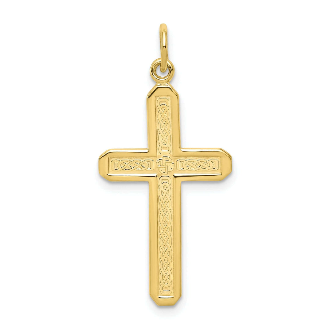 Lovely Rita's Pendants & Charms Yellow Gold Polished Cross Charm
