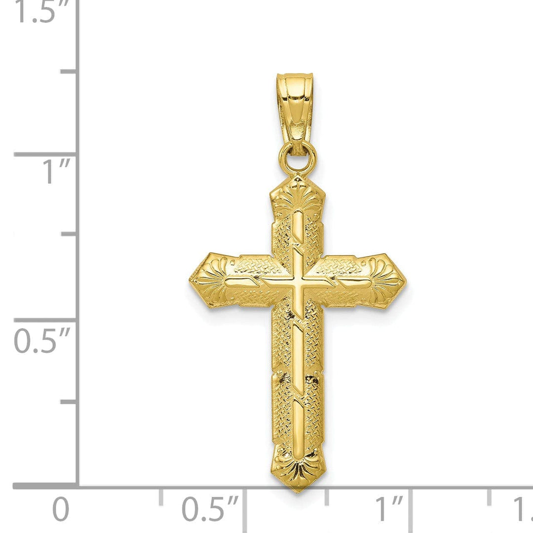 Lovely Rita's Pendants & Charms Yellow Gold Polished Passion Cross Pendant