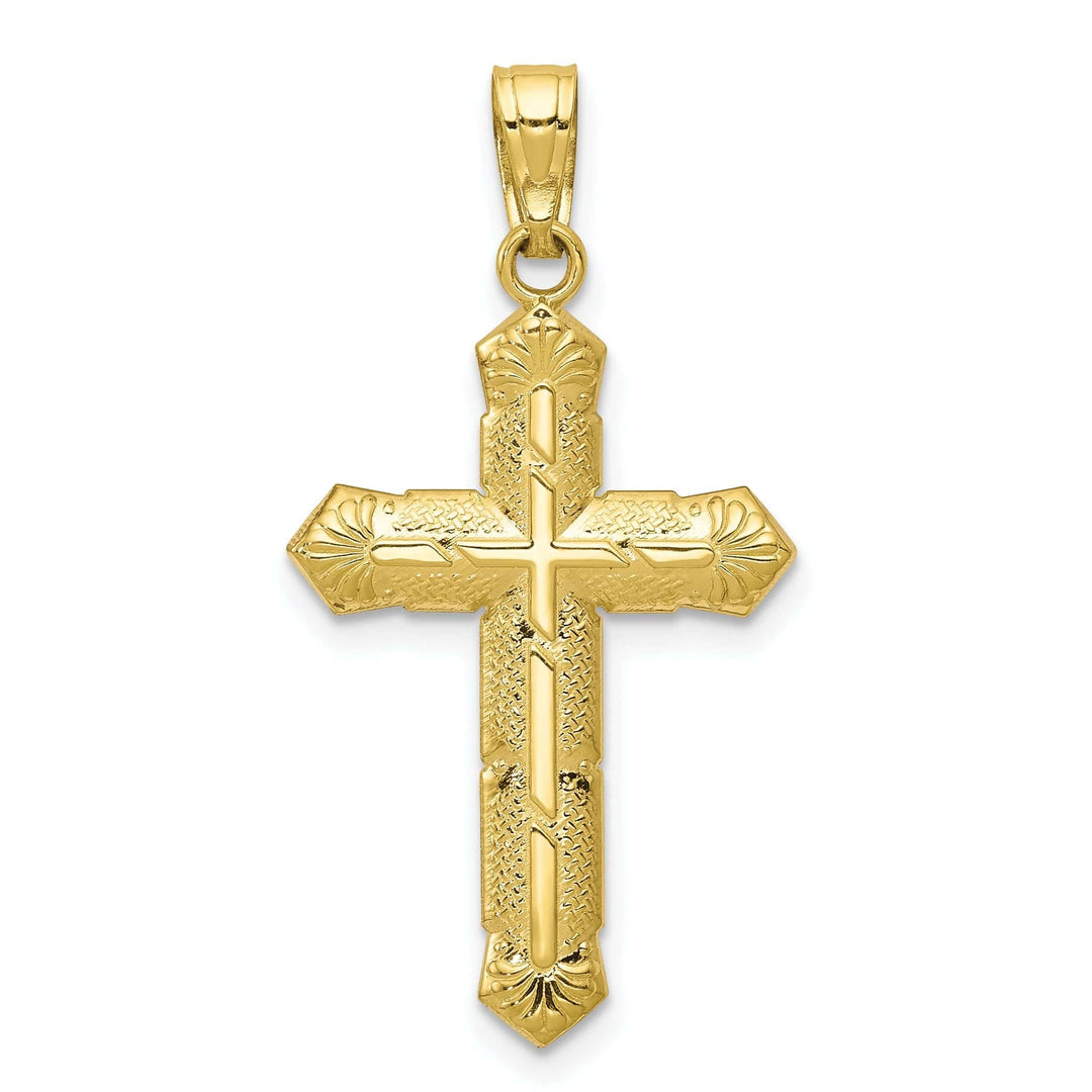 Lovely Rita's Pendants & Charms Yellow Gold Polished Passion Cross Pendant