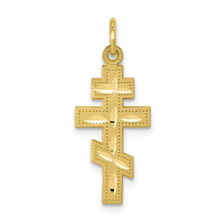 Lovely Rita's Pendants & Charms Yellow Gold Solid Eastern Orthodox Cross Pendant