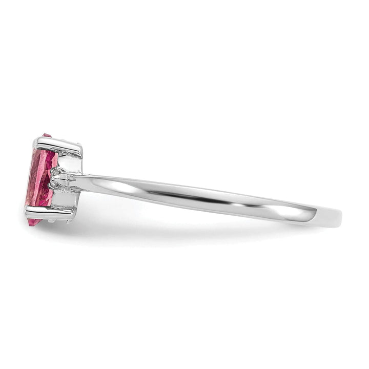 Lovely Rita's Pin 14k White Gold Diamond Pink Tourmaline Ring