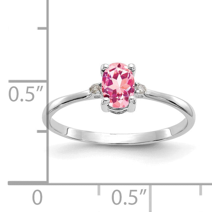 Lovely Rita's Pin 14k White Gold Diamond Pink Tourmaline Ring
