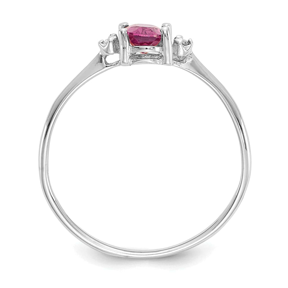 Lovely Rita's Pin 14k White Gold Diamond Pink Tourmaline Ring