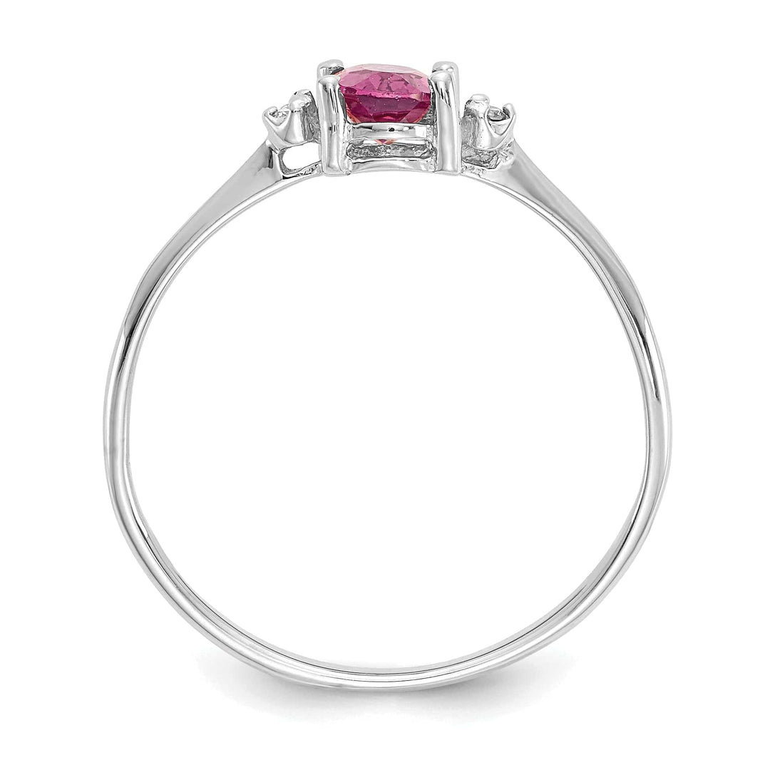 Lovely Rita's Pin 14k White Gold Diamond Pink Tourmaline Ring