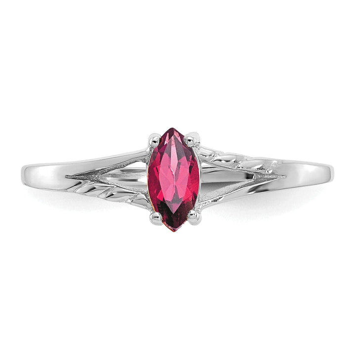 Lovely Rita's Pin 14k White Gold Pink Tourmaline Birthstone Ring