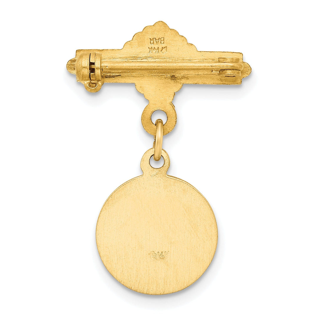 Lovely Rita's Pin 14k Yellow Gold Our Lady of Guadalupe Medal Pin