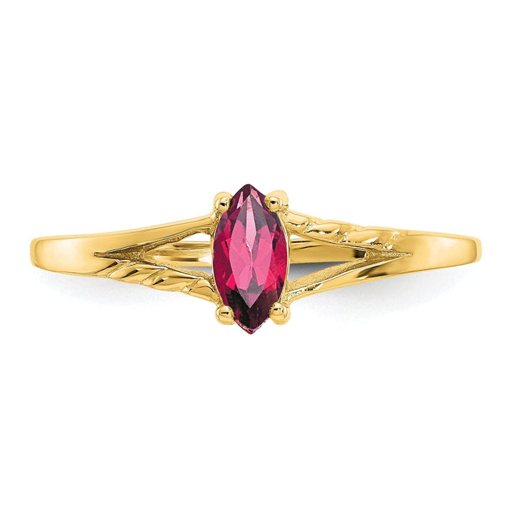 Lovely Rita's Pin 14k Yellow Gold Pink Tourmaline Birthstone Ring