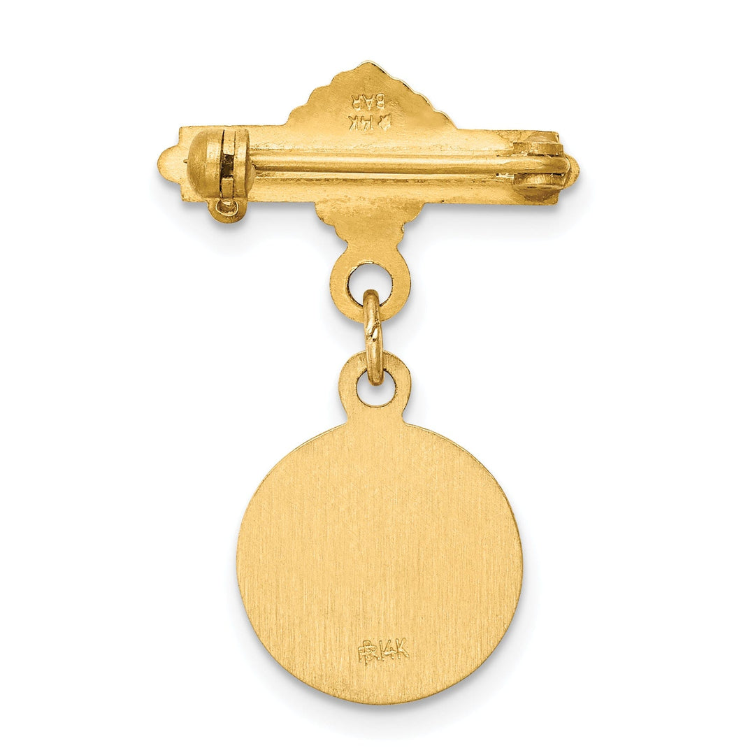 Lovely Rita's Pin 14k Yellow Gold Saint Lucy Medal Pin
