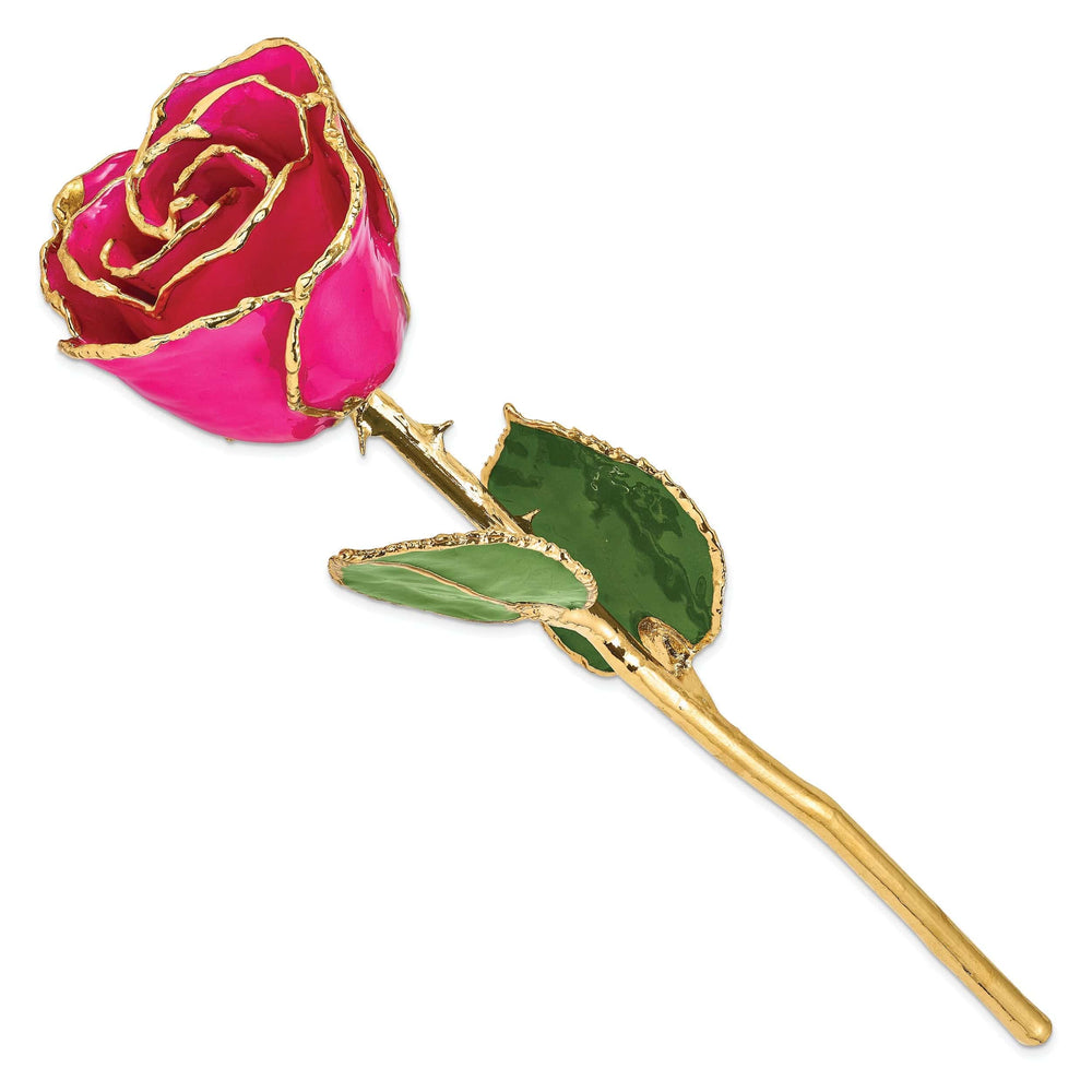 Lovely Rita's Pin 24k Gold Plated Trim Lilac Pink Rose