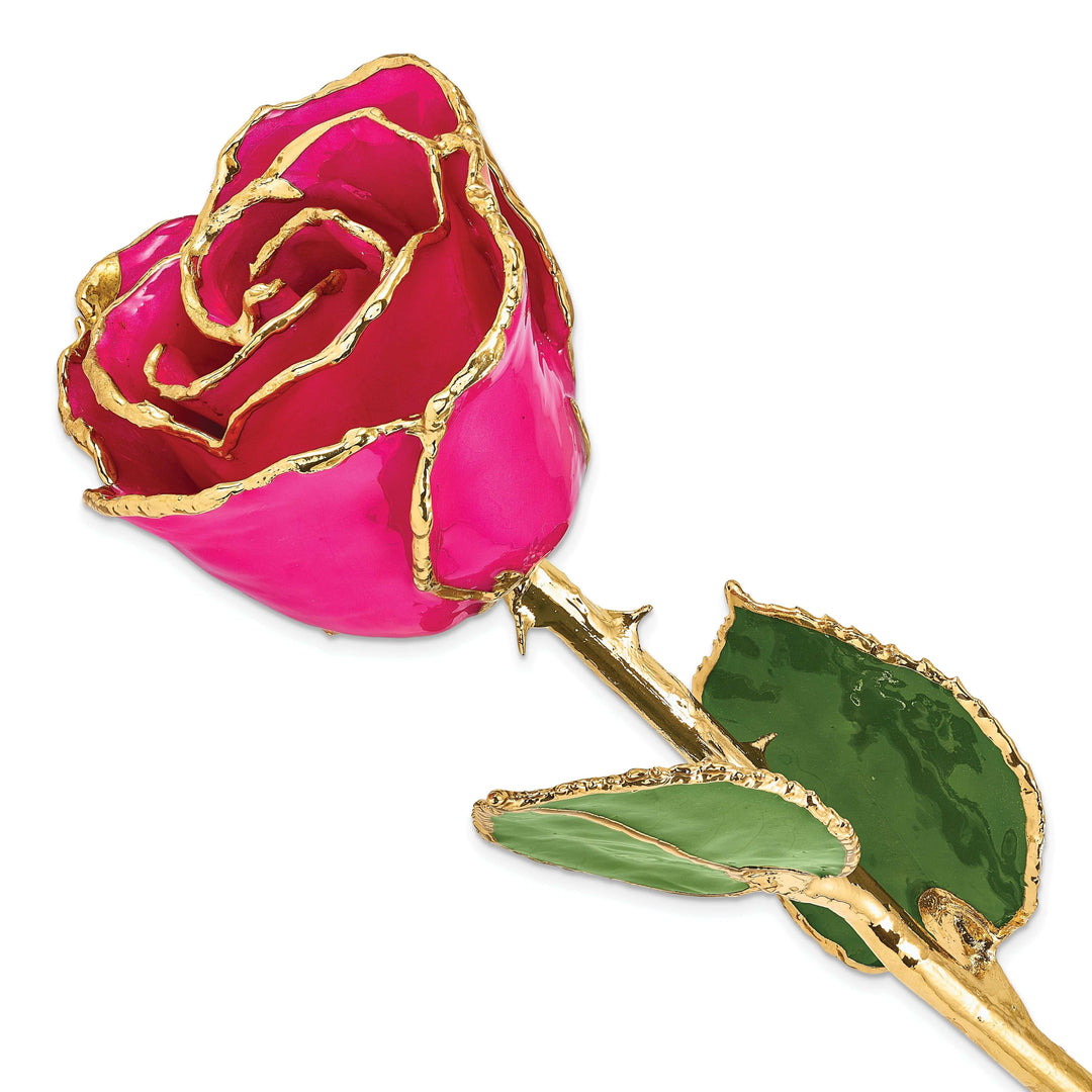 Lovely Rita's Pin 24k Gold Plated Trim Lilac Pink Rose