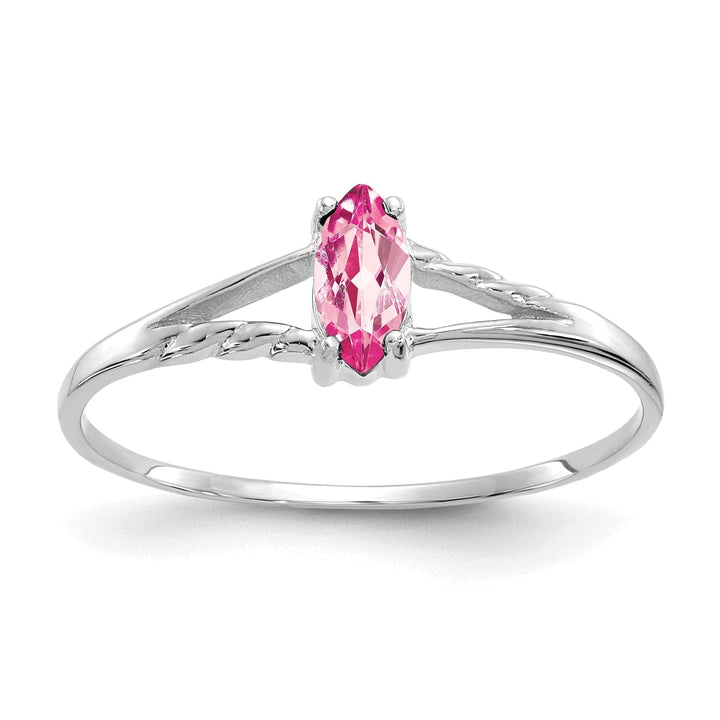 Lovely Rita's Pin Ladies Stock Size 6 Ring Are Refundable 14k White Gold Pink Tourmaline Birthstone Ring