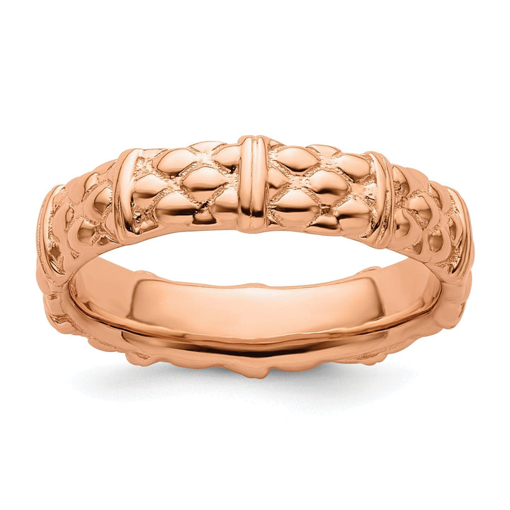 Stackable Expressions Pin Size 5 Sterling Silver Pink-Plated Ring