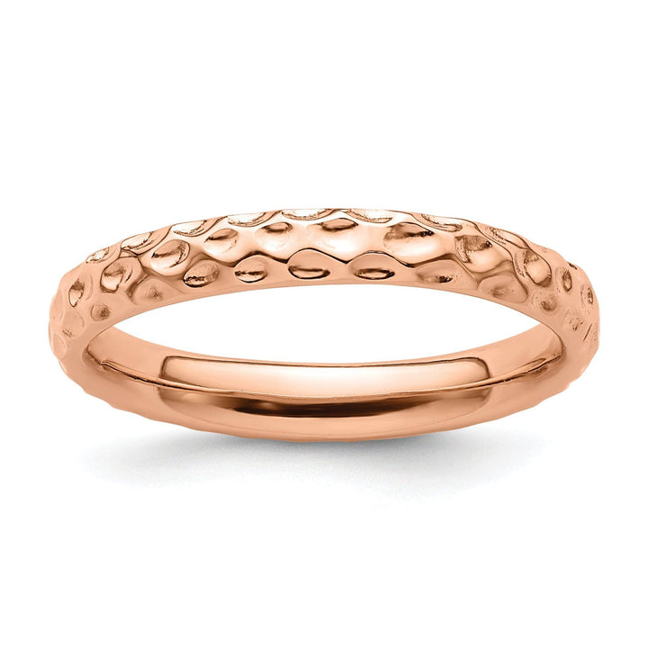 Stackable Expressions Pin Size 5 Sterling Silver Pink-Plated Ring