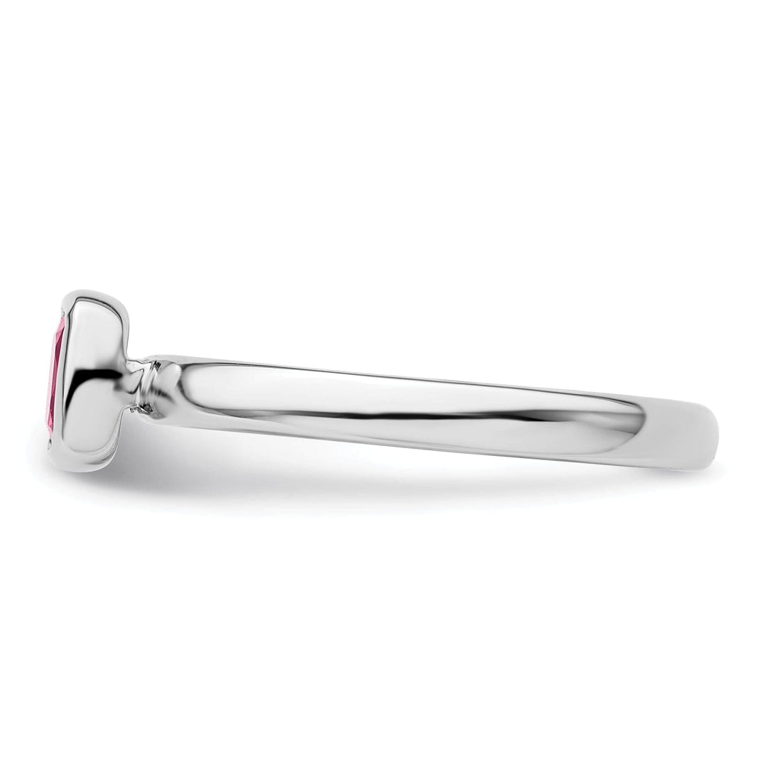 Stackable Expressions Pin Sterling Silver Cushion Cut Pink Tourmaline Ring
