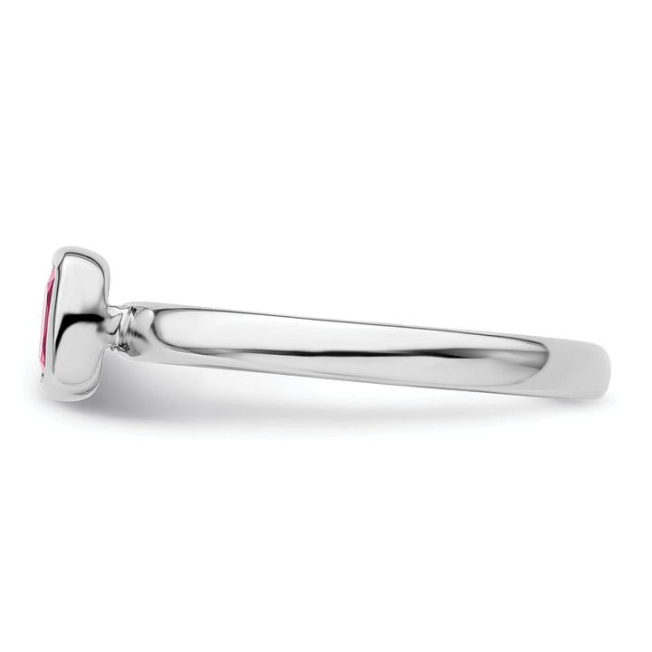 Stackable Expressions Pin Sterling Silver Cushion Cut Pink Tourmaline Ring