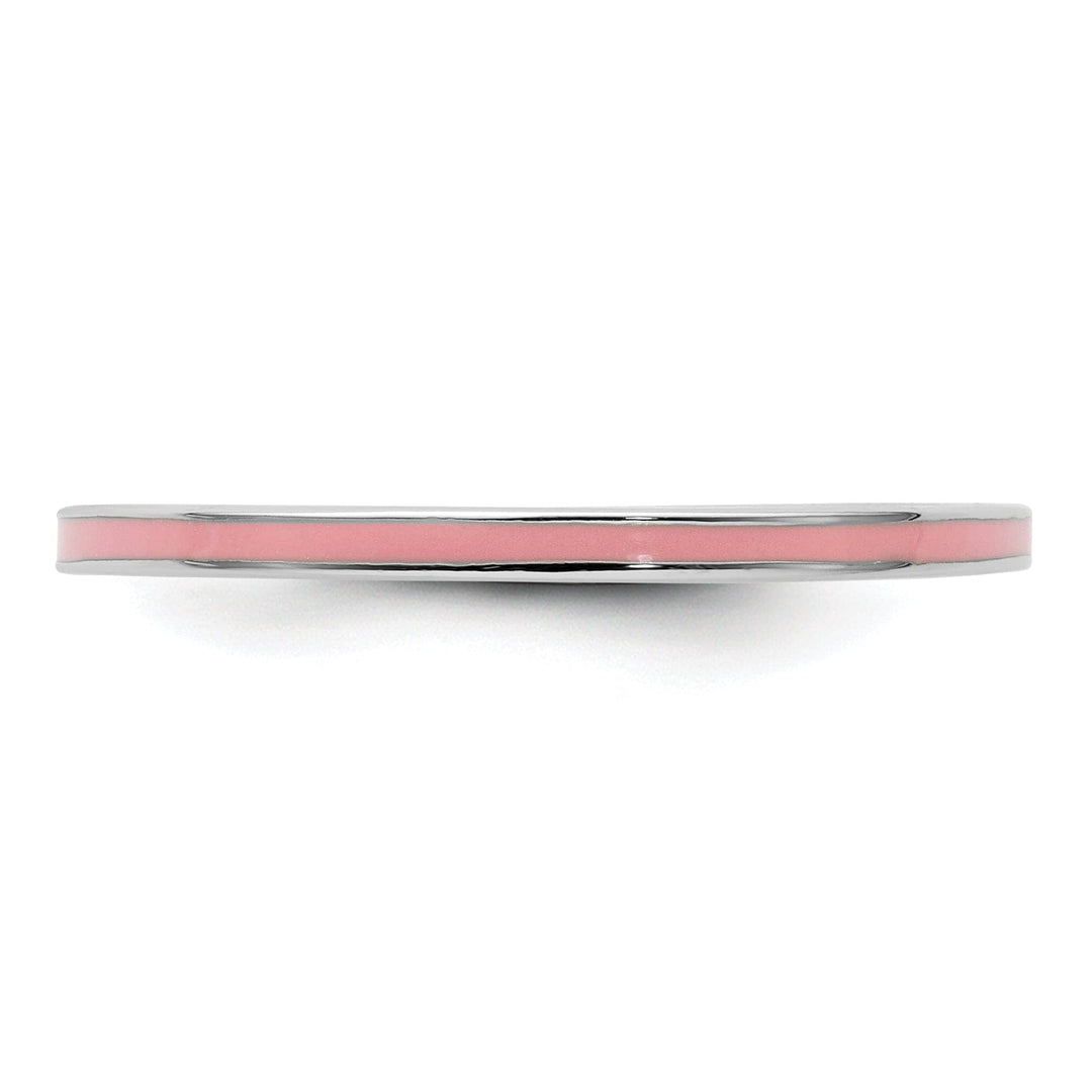Stackable Expressions Pin Sterling Silver Pink Enameled 1.5MM Ring