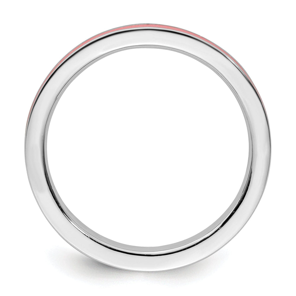 Stackable Expressions Pin Sterling Silver Pink Enameled 2.25MM Ring