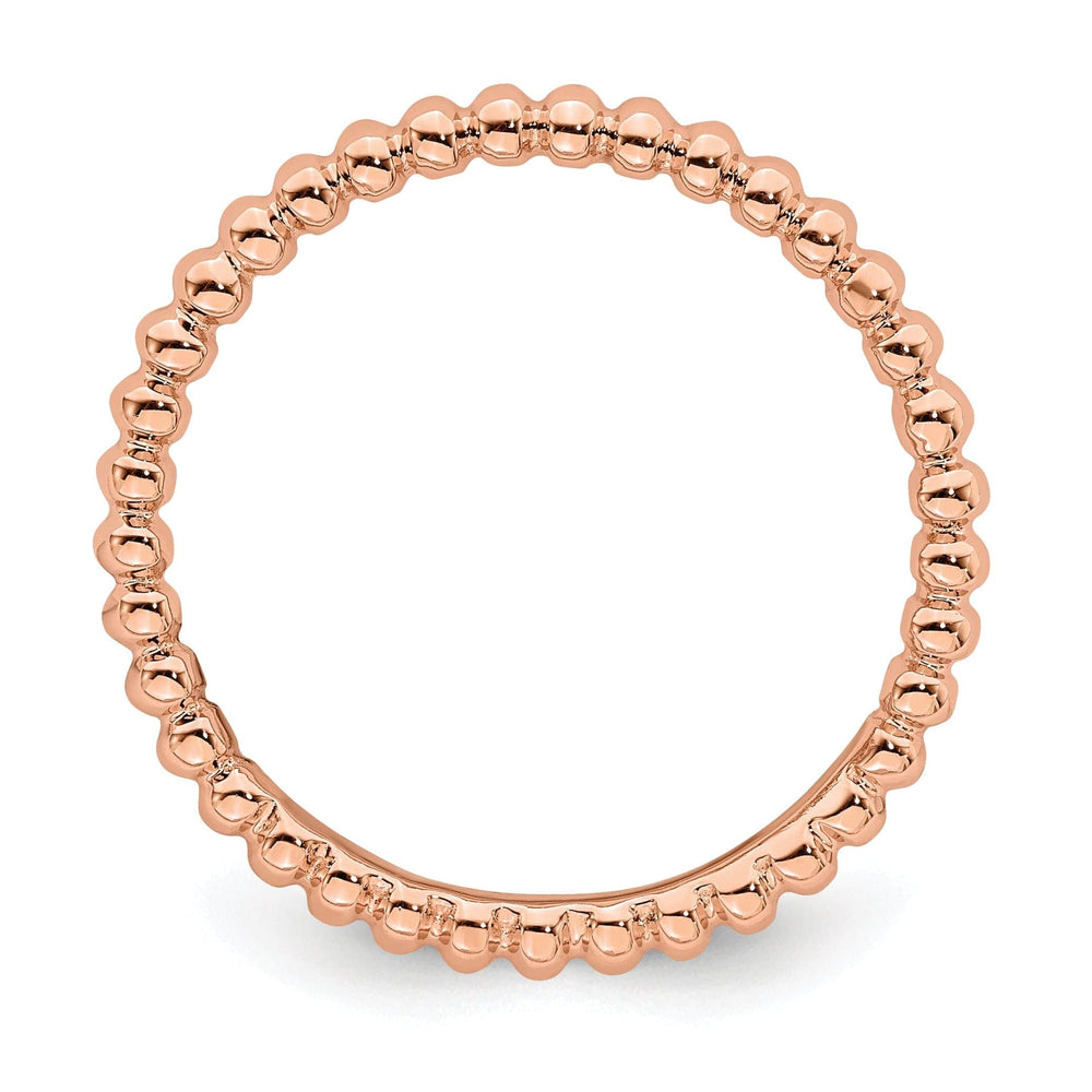 Stackable Expressions Pin Sterling Silver Pink-Plated Beaded Ring