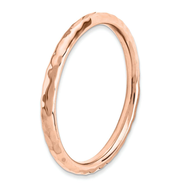 Stackable Expressions Pin Sterling Silver Pink-Plated Hammered Ring