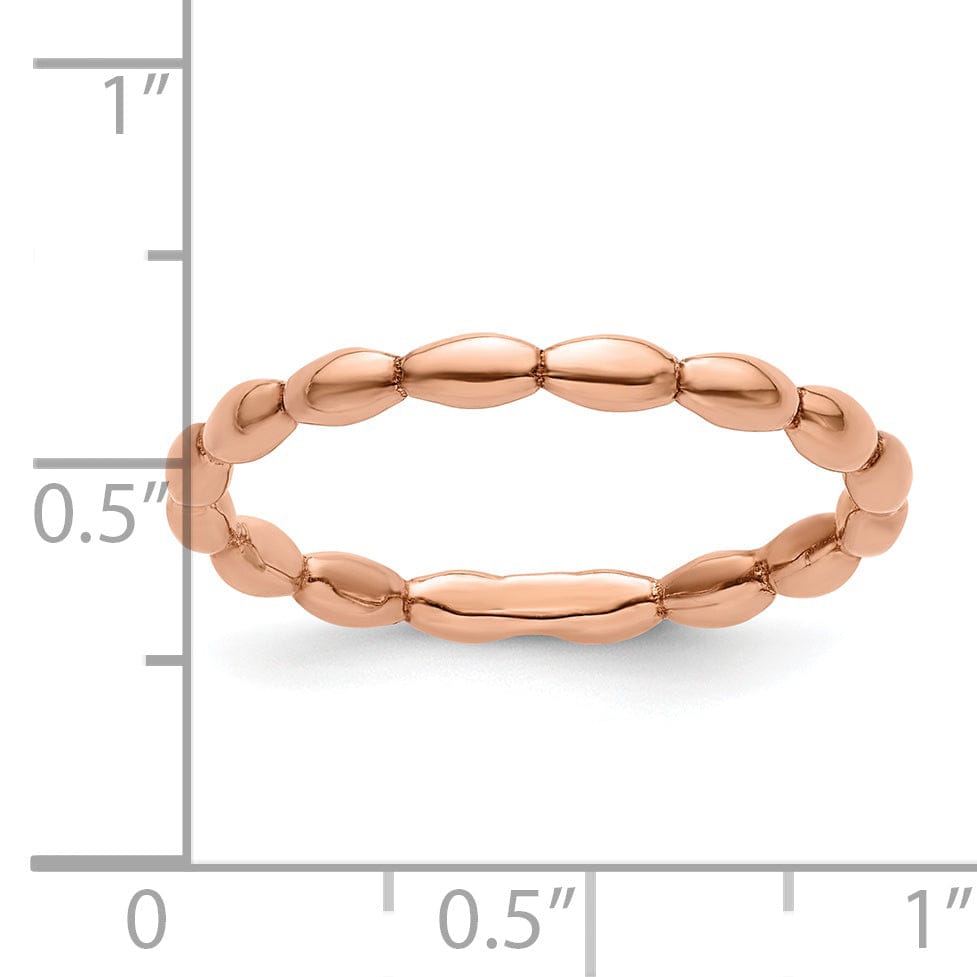 Stackable Expressions Pin Sterling Silver Pink-Plated Rice Ring